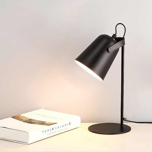 Nordic Macaron Color Creative Iron Bucket Design Light Table Lamp